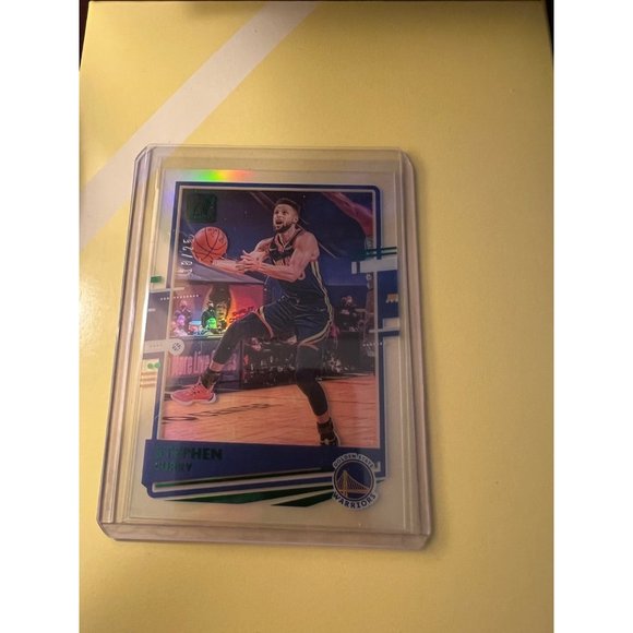 2020-21 Clearly Donruss Stephen Curry Green Holo #18/25 Warriors
